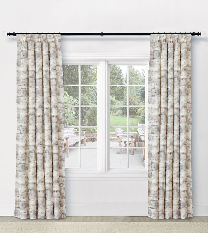 SOLSTICE WATERCOLOR CURTAIN PANEL IN GREIGE