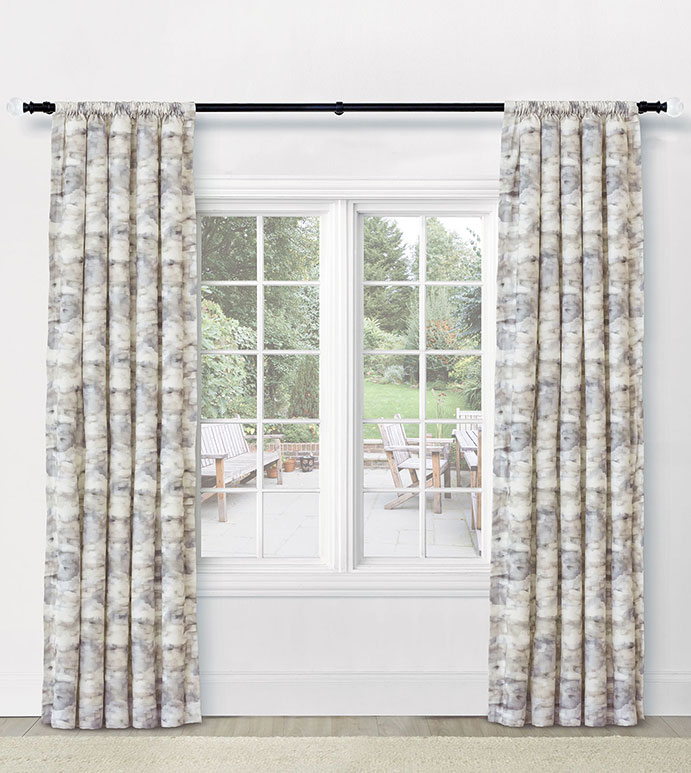 SOLSTICE WATERCOLOR CURTAIN PANEL IN GREIGE
