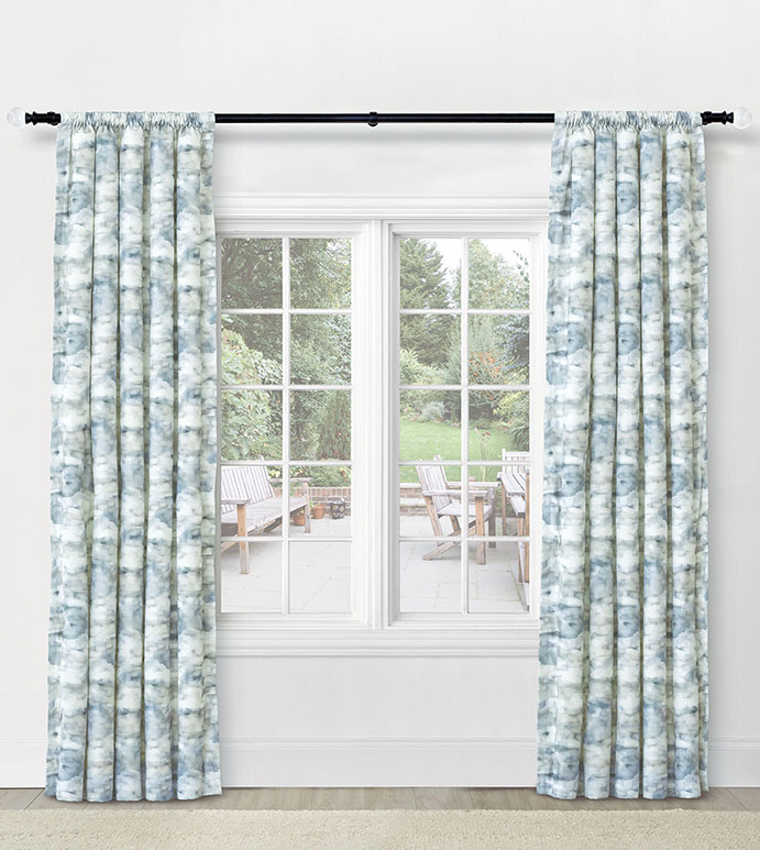 SOLSTICE WATERCOLOR CURTAIN PANEL IN SPA