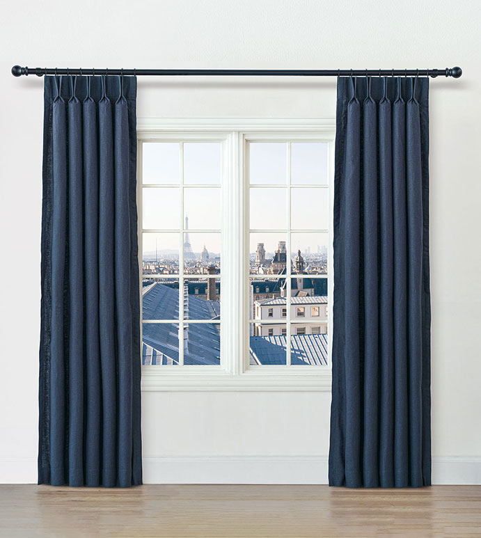 BRISA LINEN CURTAIN PANEL IN INDIGO