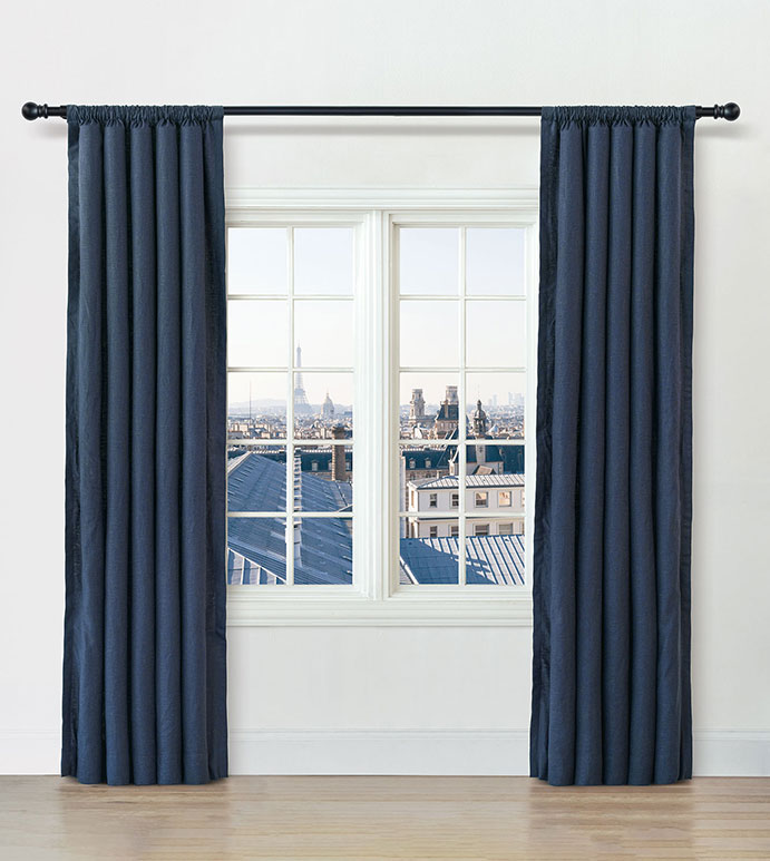 BRISA LINEN CURTAIN PANEL IN INDIGO