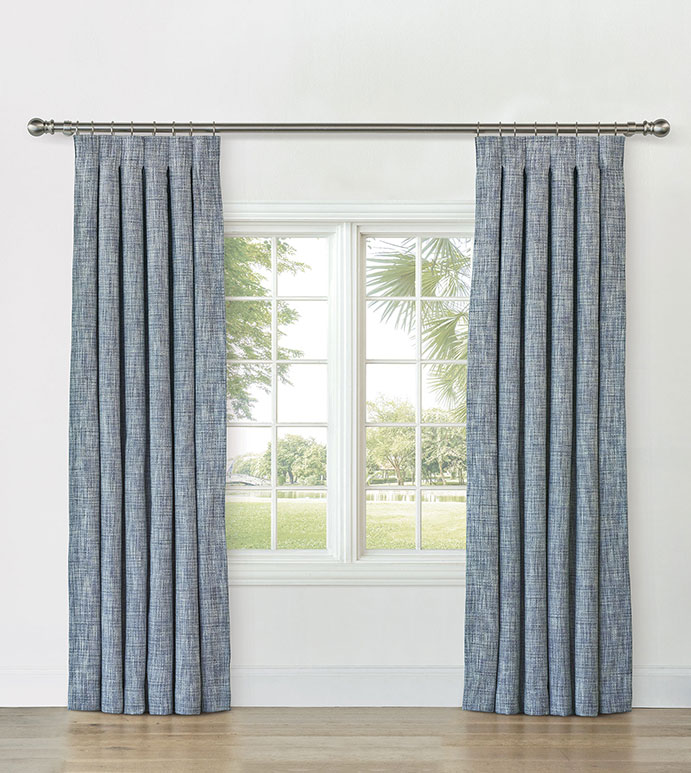 CAVILL TEXTURED CURTAIN PANEL IN GLACIER