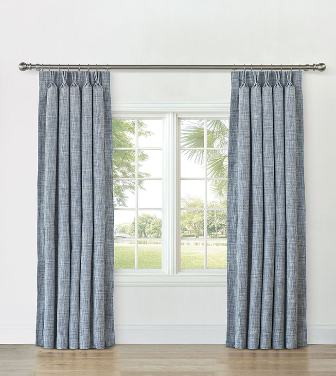 CAVILL TEXTURED CURTAIN PANEL IN GLACIER