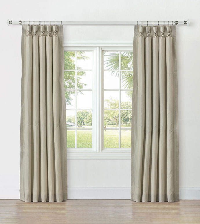 REVERIE STRIPED CURTAIN PANEL IN PEARL