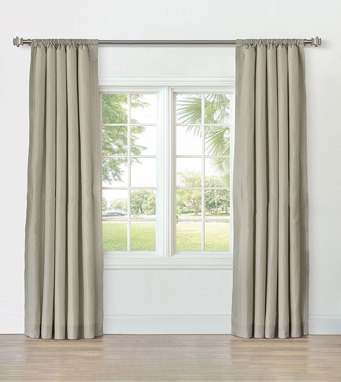 REVERIE STRIPED CURTAIN PANEL IN PEARL