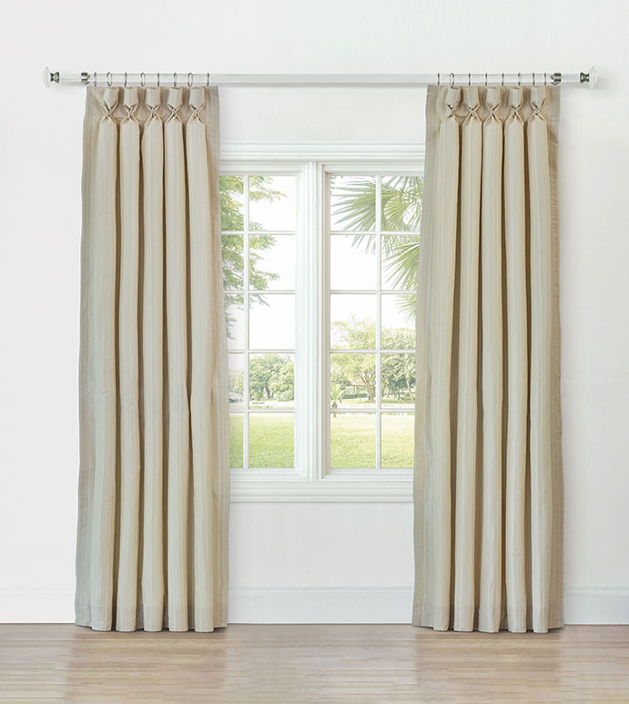 REVERIE STRIPED CURTAIN PANEL IN SAND