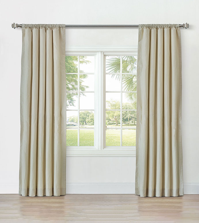 REVERIE STRIPED CURTAIN PANEL IN SAND