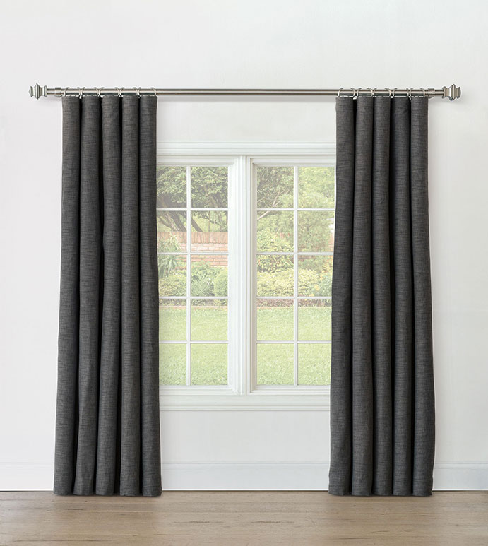 STERLING STRIE CURTAIN PANEL IN CHARCOAL