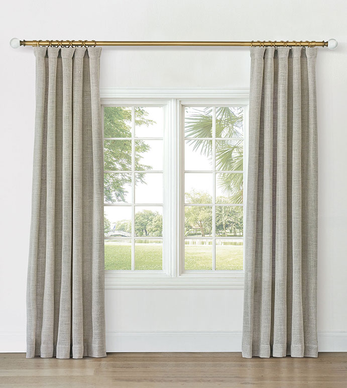 VAPOR METALLIC CURTAIN PANEL IN SAND