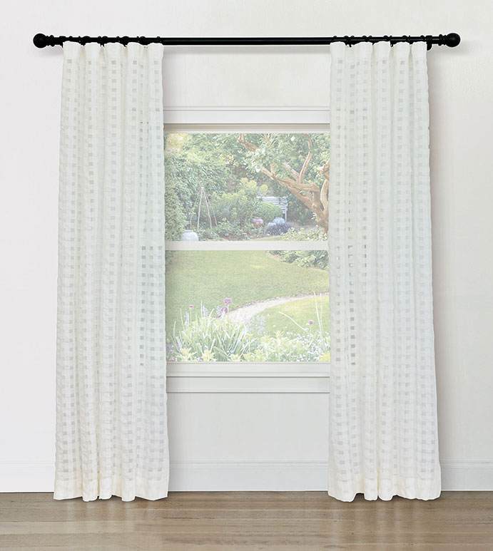 NEVADA LINEN CURTAIN PANEL IN IVORY