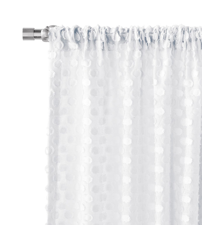 LILLA FIL COUPE CURTAIN PANEL IN WHITE