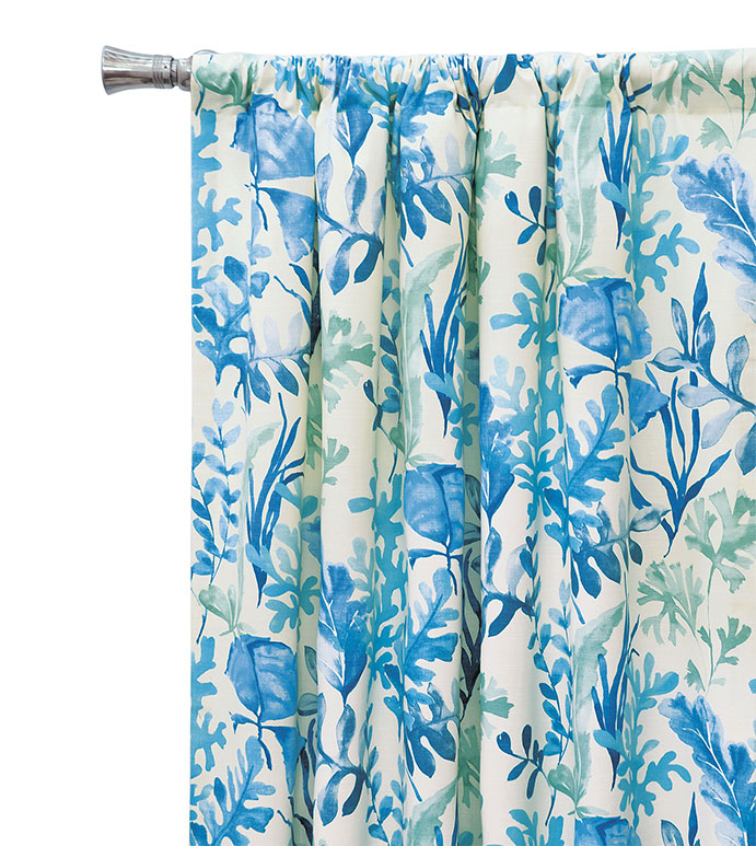 Olympia Azure Curtain Panel
