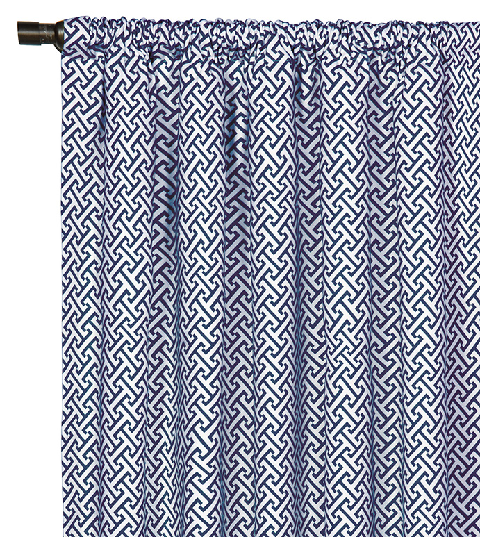 Chive Navy Curtain Panel