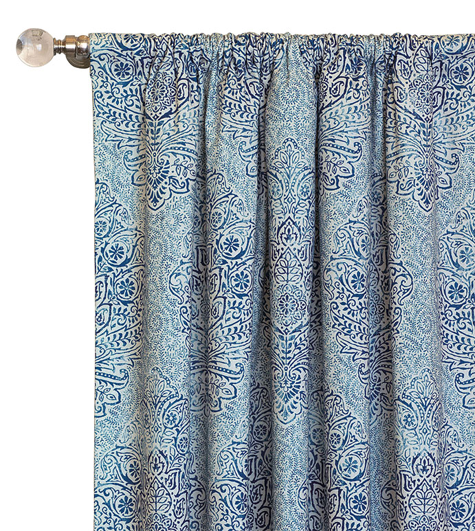 Martinique Sapphire Curtain Panel