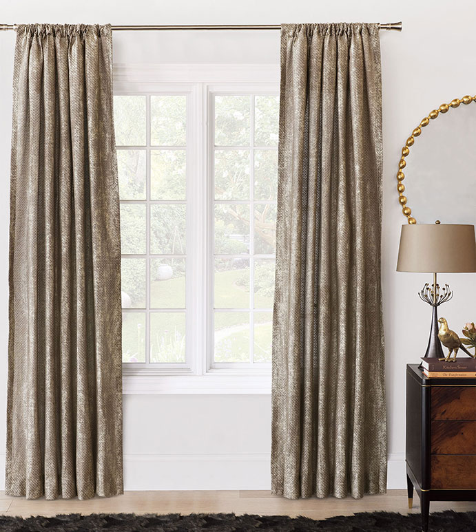 Indochine Metallic Curtain Panel