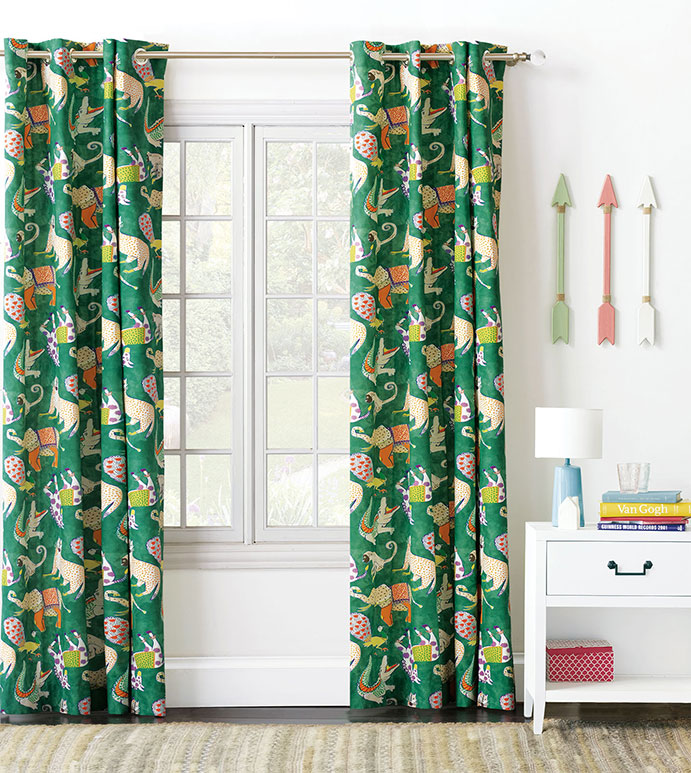 Hullabaloo Grommet Curtain Panel In Green