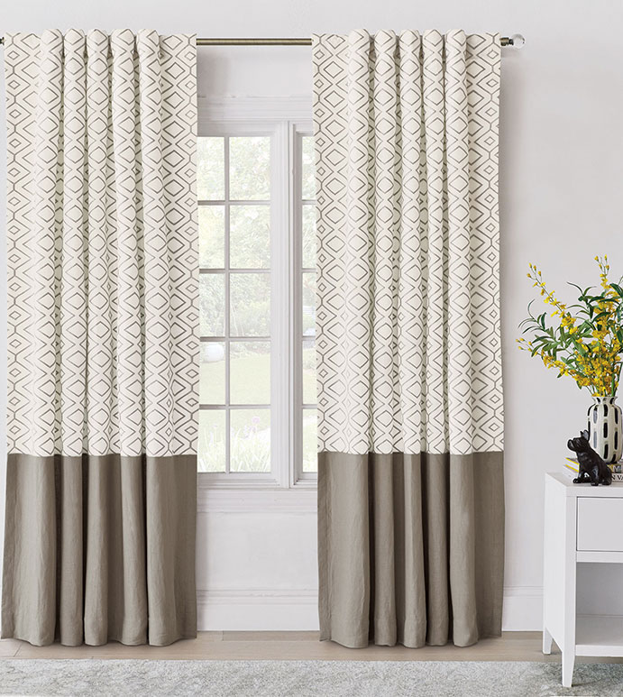 Freya Embroidered Curtain Panel