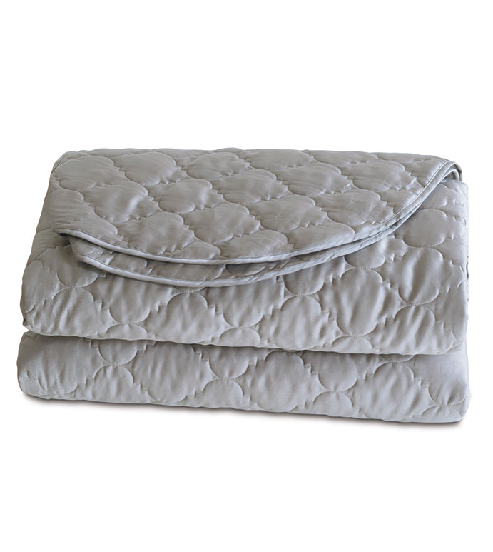 Viola Quilted Coverlet in Dove