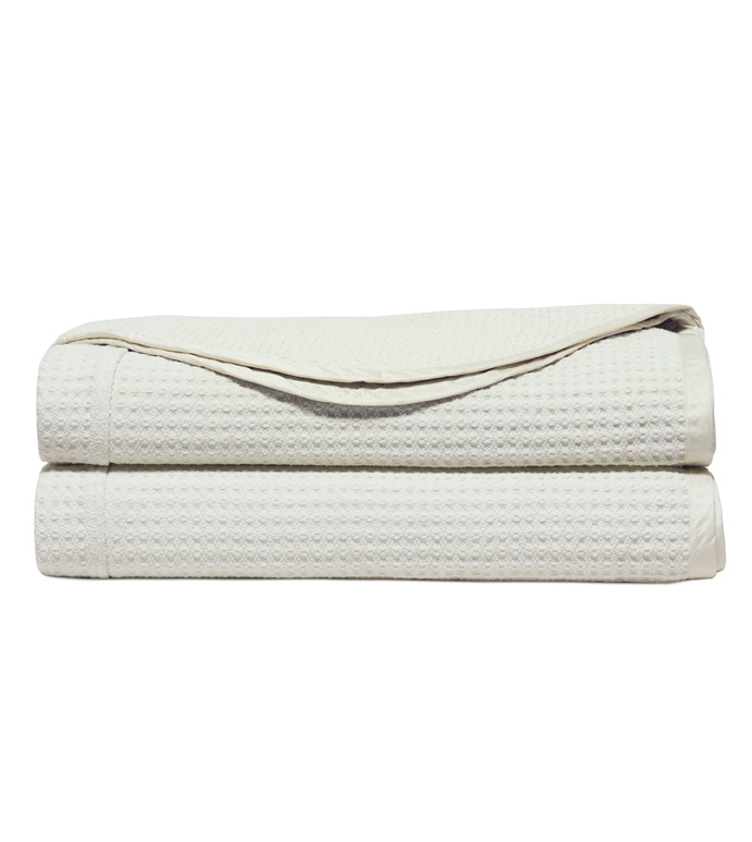 Honeycomb Natural Coverlet