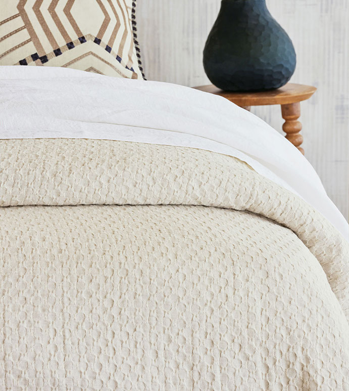Kimahri Textured Matelasse Coverlet Eastern Accents