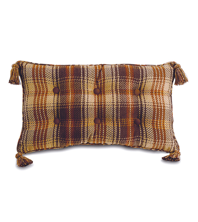 Dakota: Squall Rustic With Tassels Tufted Pillow