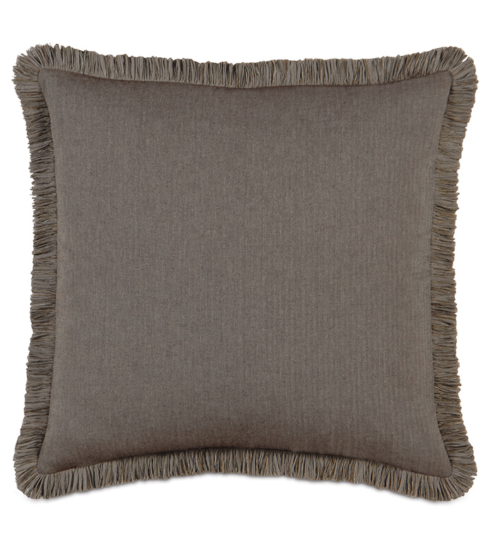 Flint Charcoal With Brush Fringe