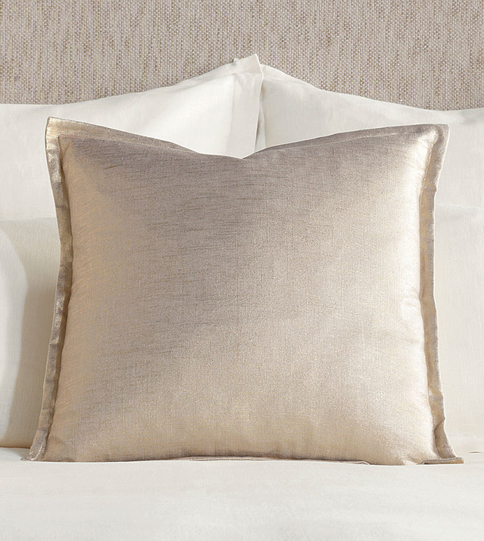 Adrienne Metallic Decorative Pillow In Gold