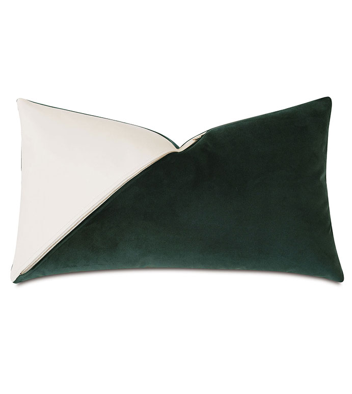 Izaro Zipper Detail Decorative Pillow (Left)