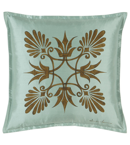 Anthemion Ocean/Brown Dec Pillow A