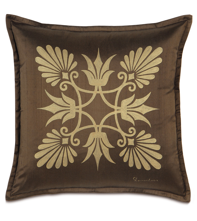Anthemion Brown/Gold Dec Pillow A