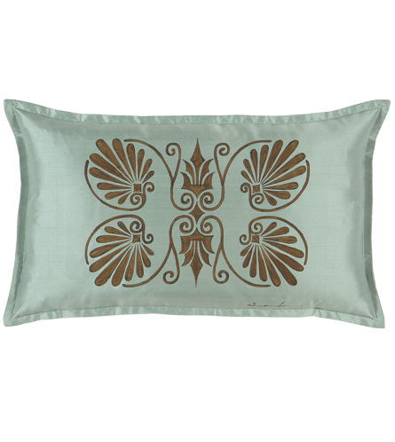 Anthemion Ocean/Brown Dec Pillow B