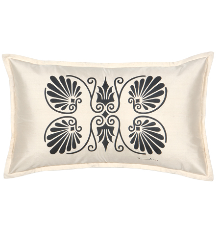 Anthemion Ivory/Black Dec Pillow B