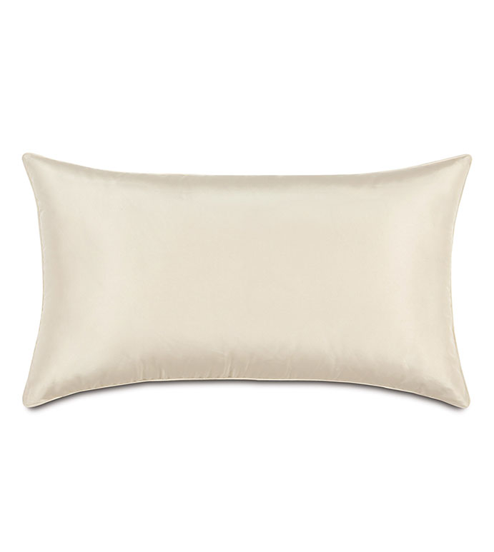 Freda Taffeta Decorative Pillow in Ivory