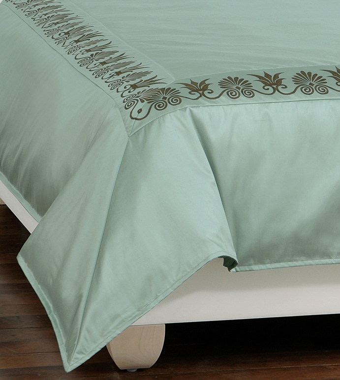 Anthemion Ocean/Brown Duvet Cover