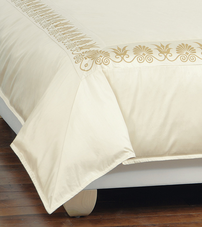 Anthemion Ivory/Gold Duvet Cover