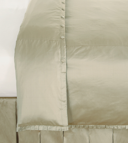 Serico Sage With Lena Pleat Duvet