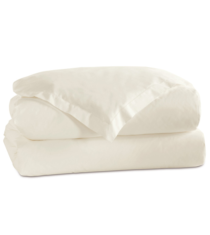 Gianna Hemstitch Duvet Cover in Ivory