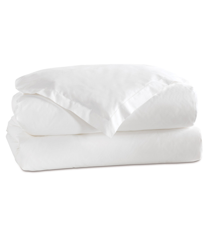 Gianna Hemstitch Duvet Cover in White