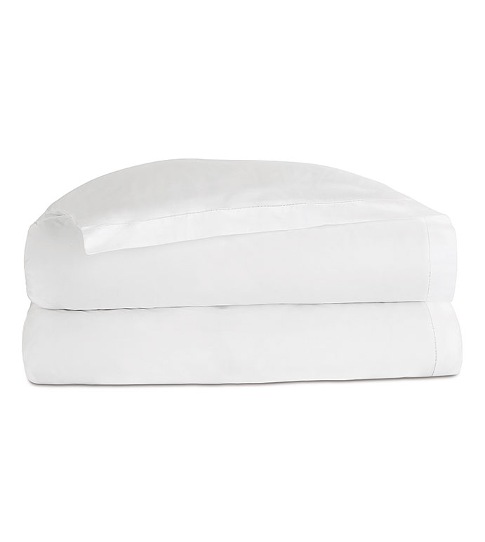 Deluca Sateen Duvet Cover in White