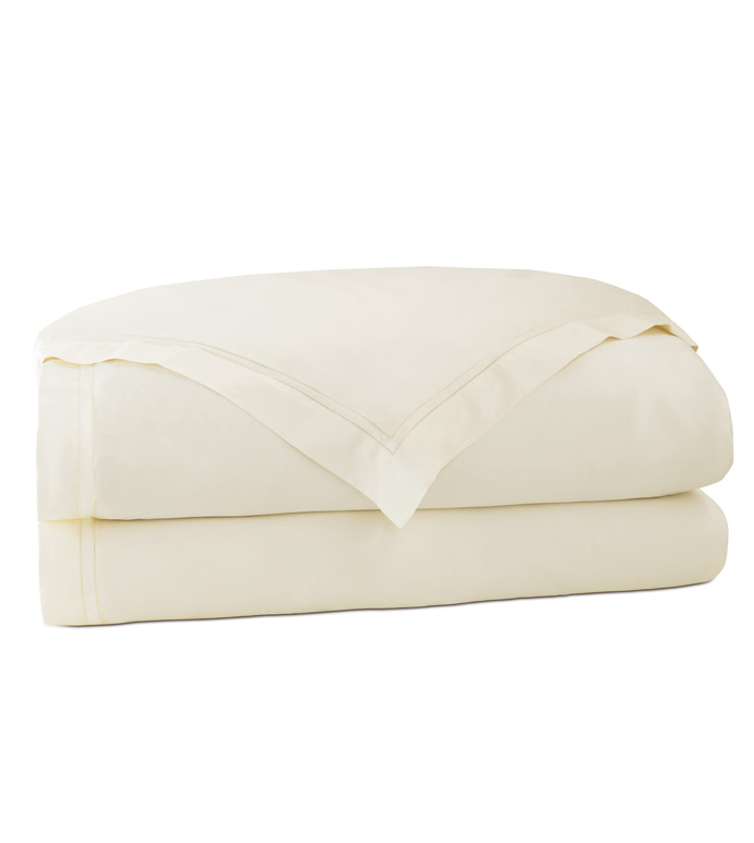 Lusso Sateen Duvet Cover in Ivory