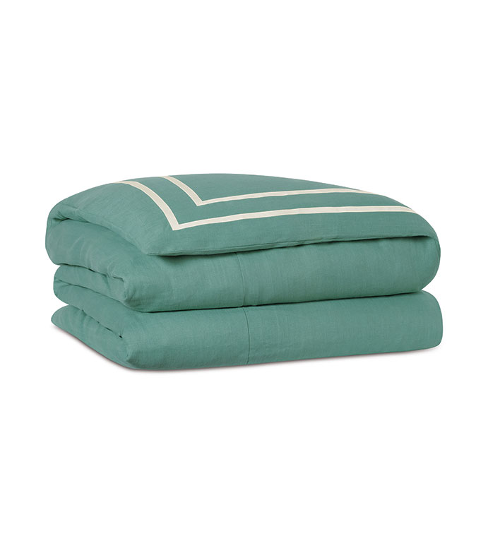 Resort Aqua Fret Duvet Cover