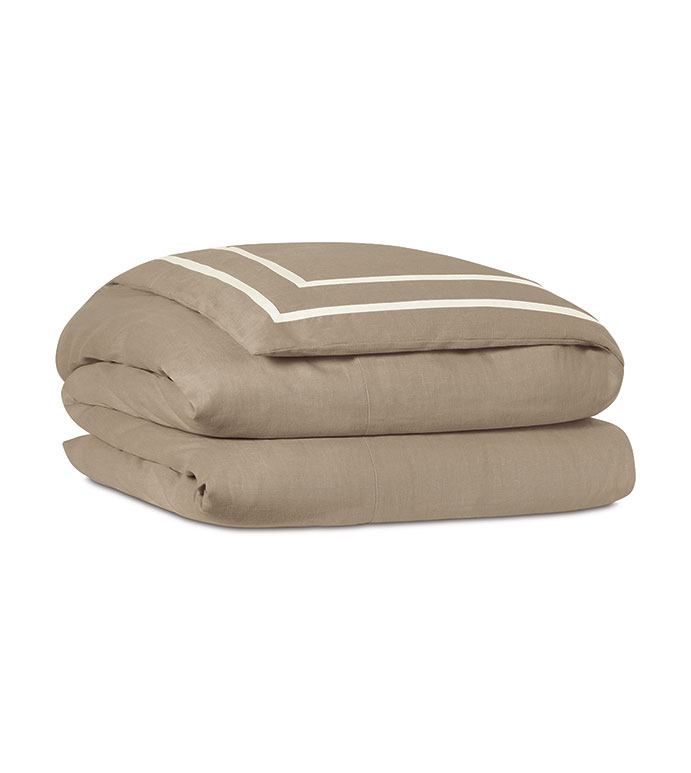 Resort Bisque Fret Duvet Cover