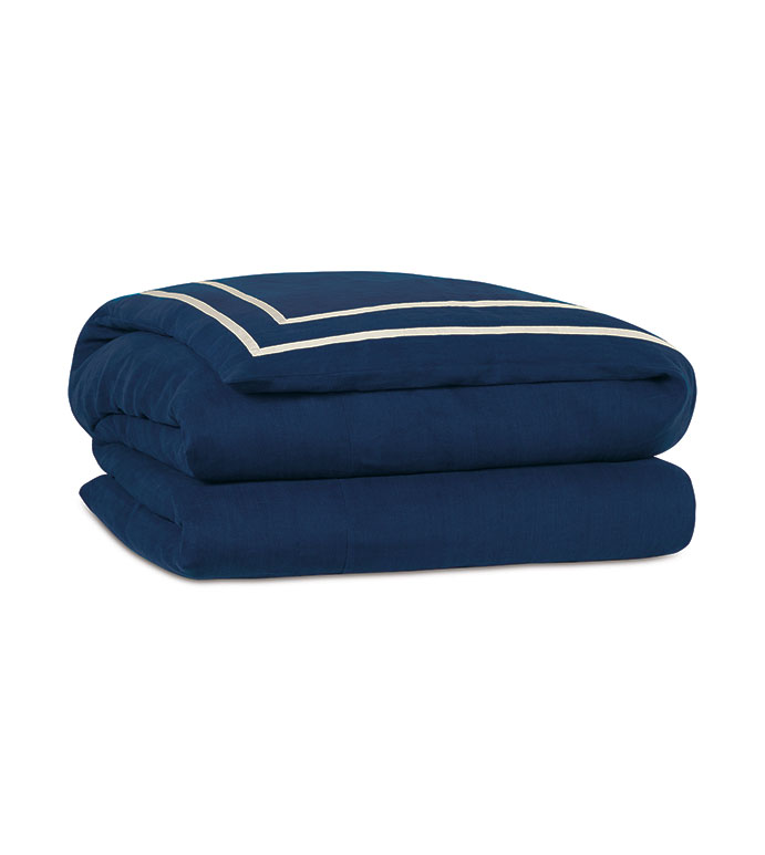 Resort Indigo Fret Duvet Cover