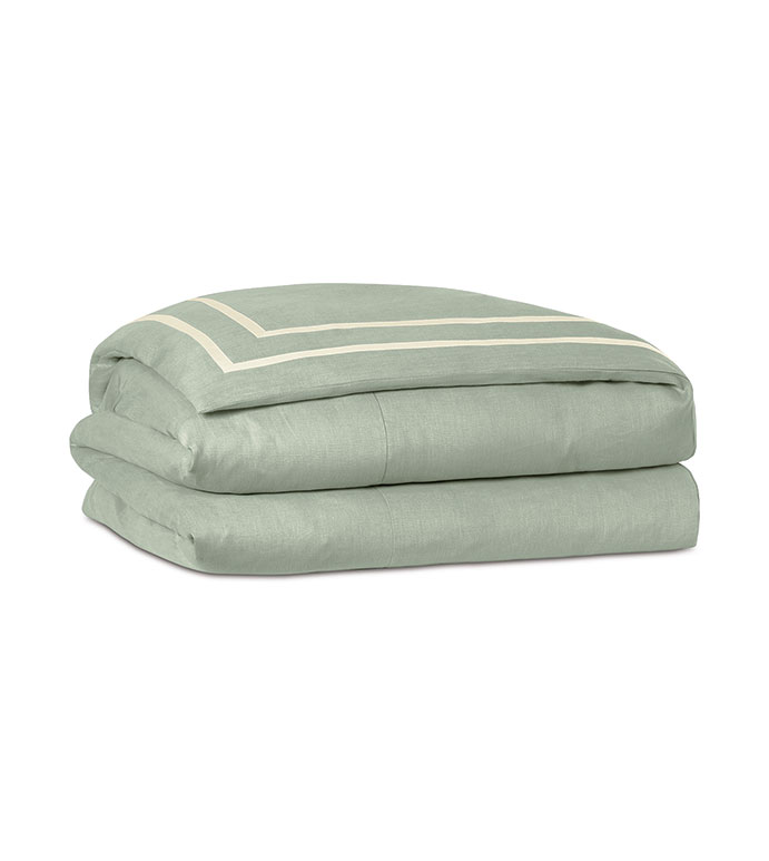 Resort Mint Fret Duvet Cover