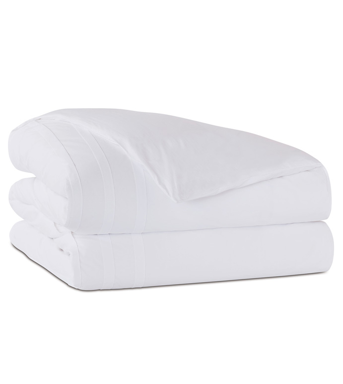 Vail Percale Duvet Cover In White