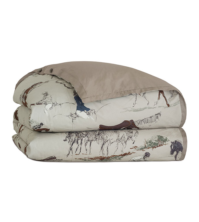 Steeplechaser Equestrian Duvet Cover