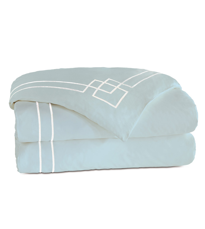 Grafico Azure/White Duvet Cover