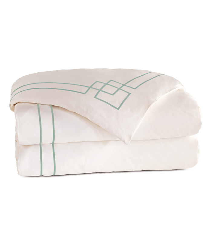 Grafico Ivory/Aloe Duvet Cover