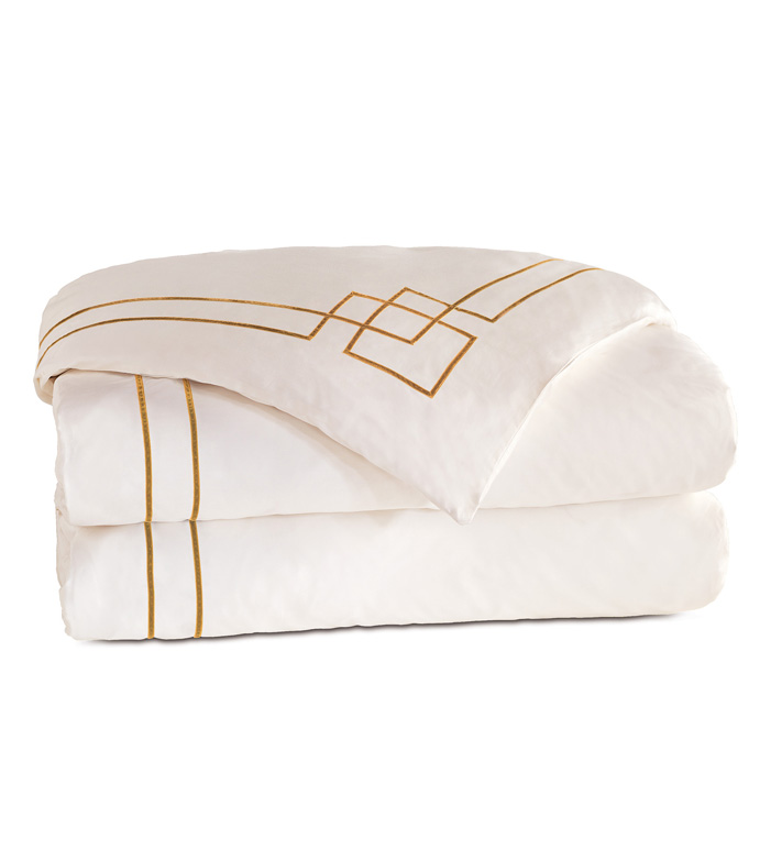 Grafico Ivory/Antique Duvet Cover