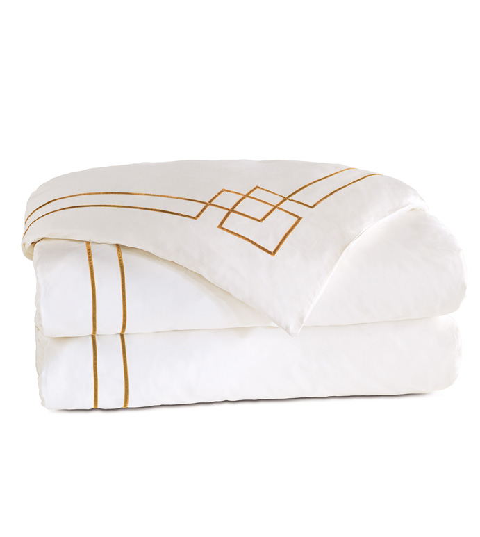 Grafico White/Antique Duvet Cover